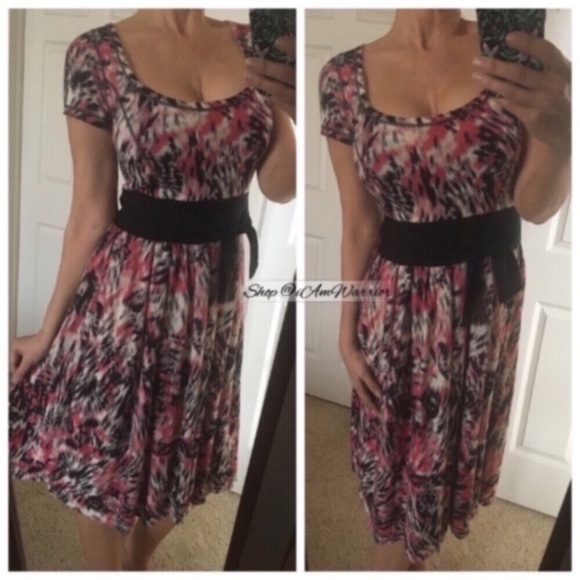 Anthropologie {Sparrow} belted print a-line dress *shop@iamwarrior - Picture 3 of 7